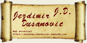 Jezdimir Dušanović vizit kartica